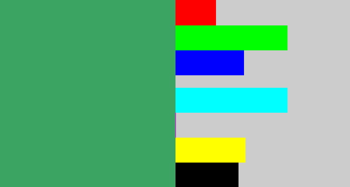Hex color #3ba463 - greenish
