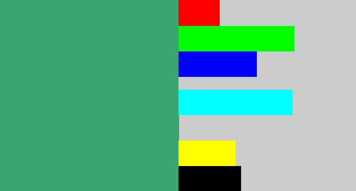 Hex color #3ba571 - greenish