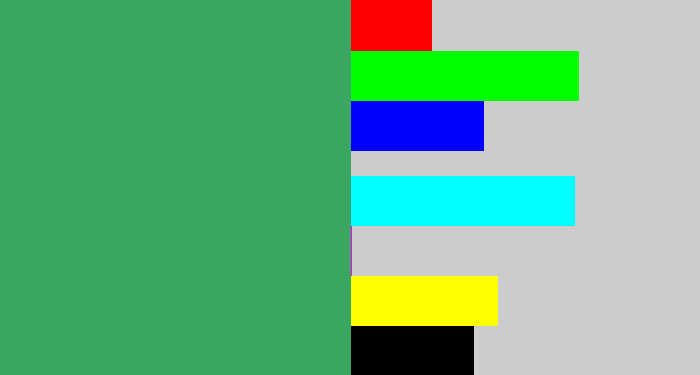 Hex color #3ba661 - greenish