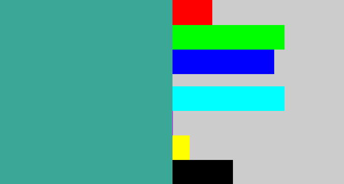 Hex color #3ba796 - greeny blue