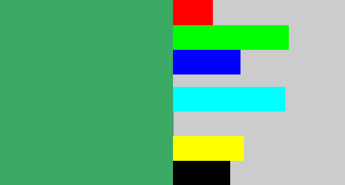 Hex color #3baa64 - greenish