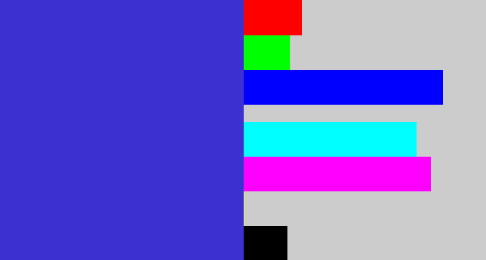 Hex color #3c30d0 - blurple