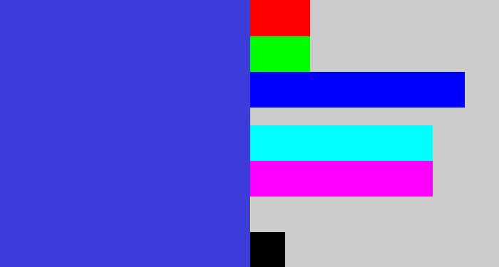 Hex color #3c3cdb - blurple