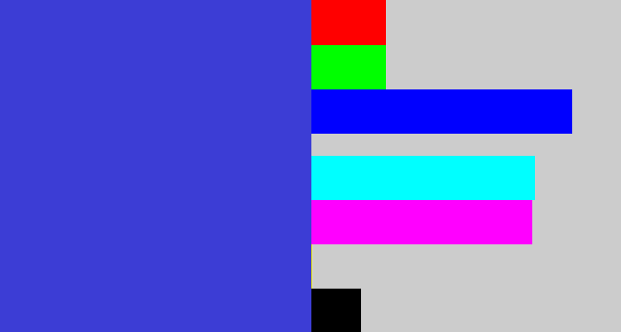 Hex color #3c3dd5 - blurple