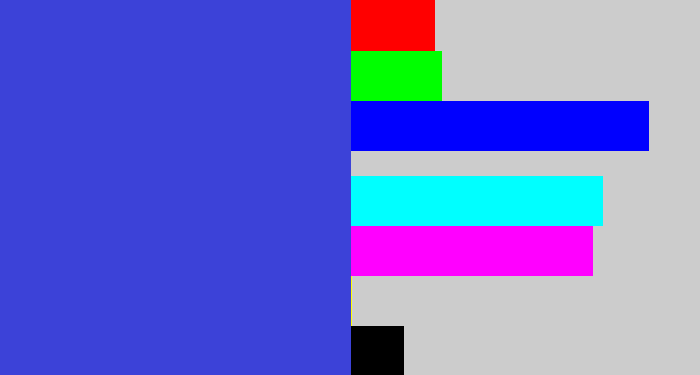 Hex color #3c42d8 - warm blue