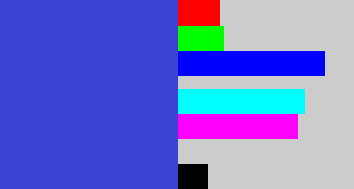 Hex color #3c43d4 - warm blue
