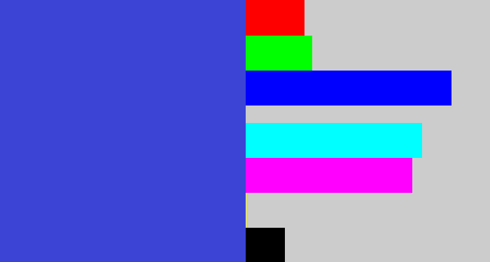 Hex color #3c44d5 - warm blue