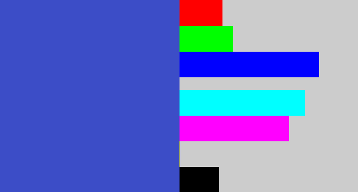 Hex color #3c4dc7 - warm blue