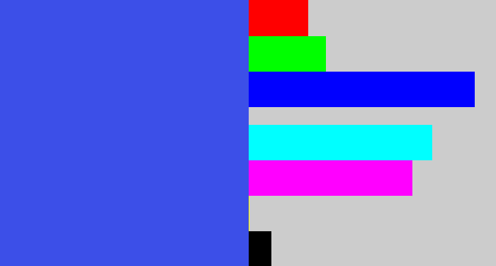 Hex color #3c4fe8 - warm blue