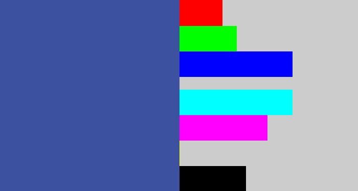 Hex color #3c52a1 - denim blue