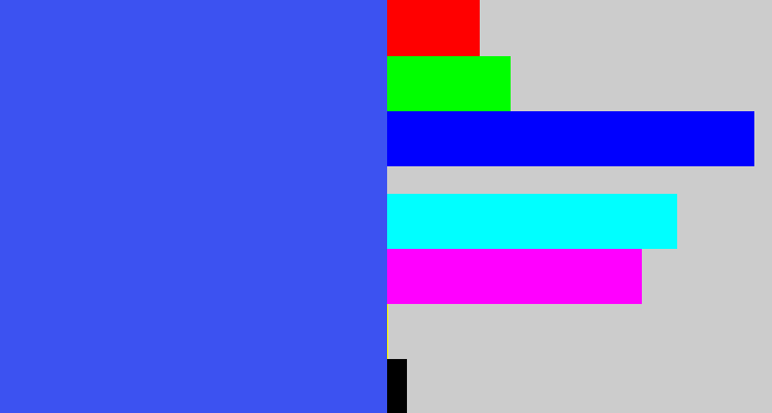 Hex color #3c52f1 - warm blue