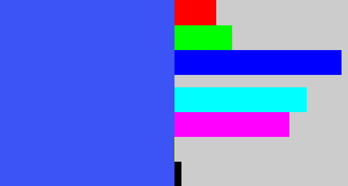 Hex color #3c53f5 - warm blue