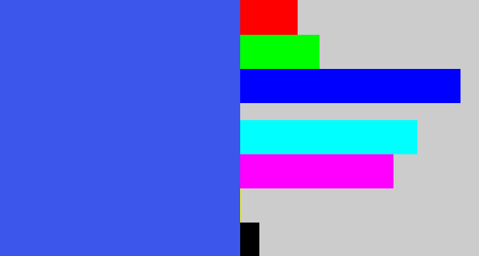 Hex color #3c55ea - warm blue