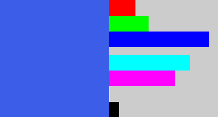 Hex color #3c5de7 - warm blue