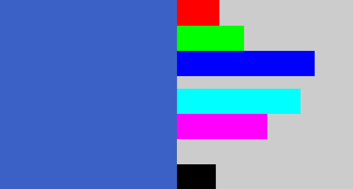 Hex color #3c61c6 - medium blue