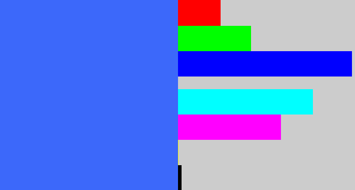 Hex color #3c68fa - lightish blue