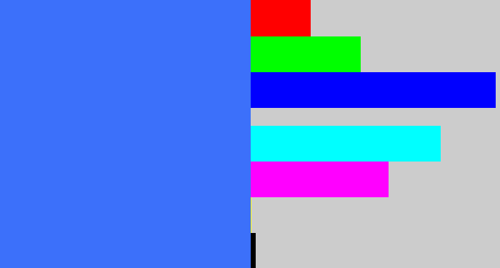 Hex color #3c70fa - lightish blue