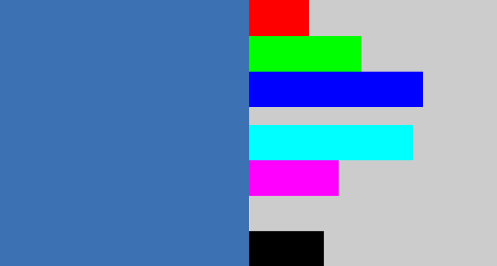 Hex color #3c72b3 - flat blue