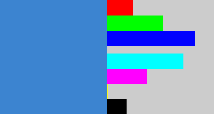 Hex color #3c84d0 - windows blue