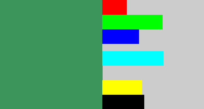 Hex color #3c965b - greenish