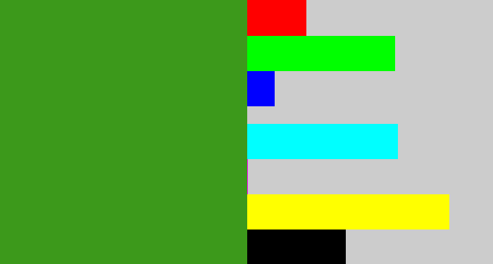 Hex color #3c991b - grass green