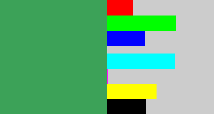 Hex color #3ca258 - greenish
