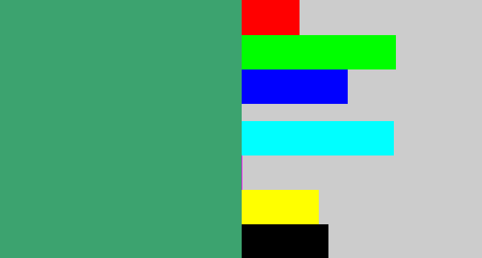 Hex color #3ca36f - greenish
