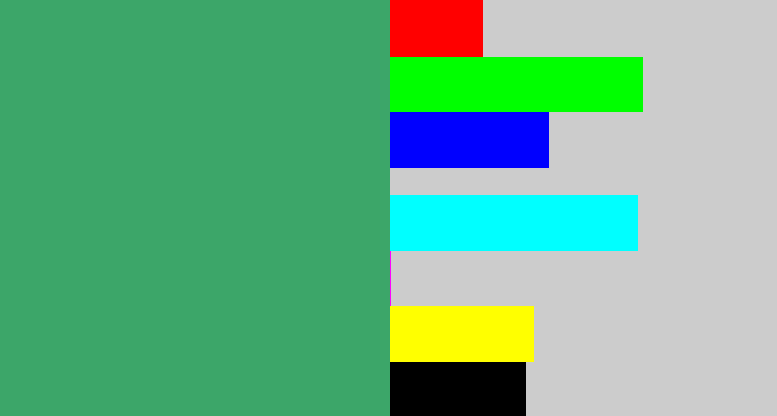 Hex color #3ca669 - greenish