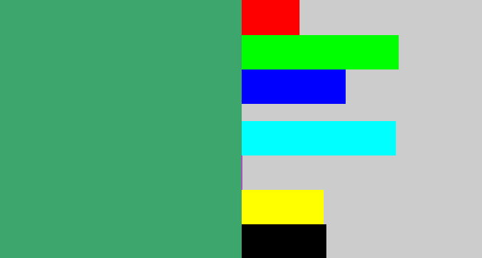 Hex color #3ca66d - greenish