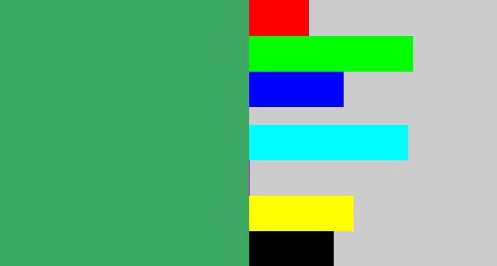 Hex color #3ca862 - greenish