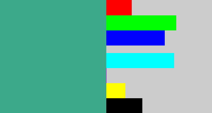 Hex color #3ca98b - greeny blue