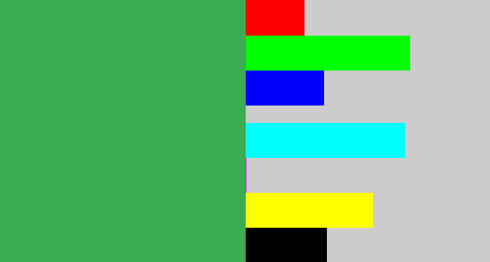Hex color #3cac52 - medium green