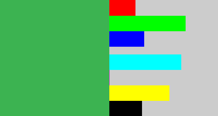 Hex color #3cb351 - medium green
