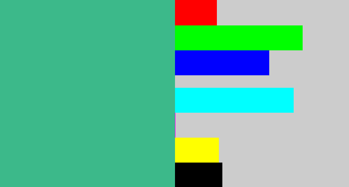 Hex color #3cb98a - greenish teal