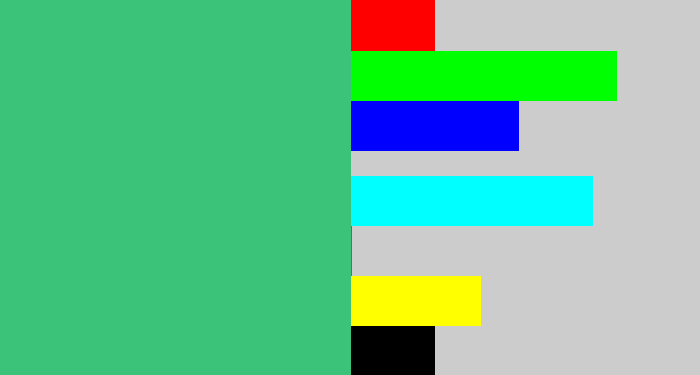 Hex color #3cc37a - greenish teal