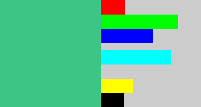 Hex color #3cc585 - greenish teal