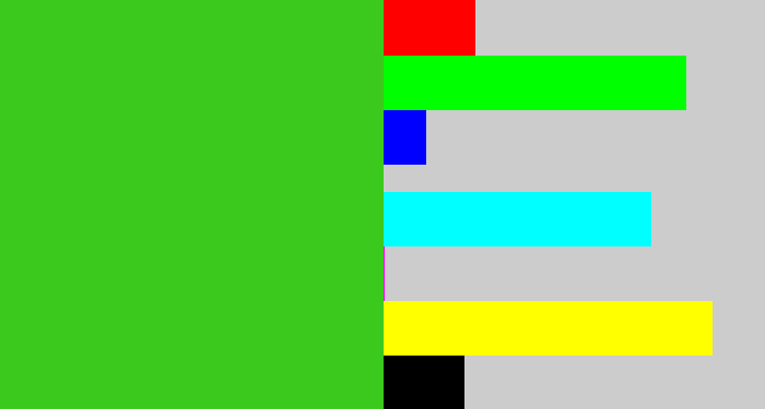 Hex color #3cc91d - frog green
