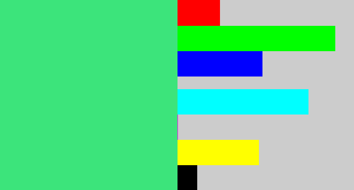 Hex color #3ce47b - weird green