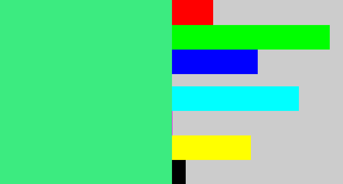 Hex color #3ceb80 - weird green