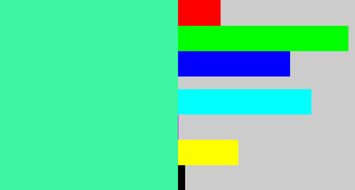 Hex color #3cf4a1 - sea green