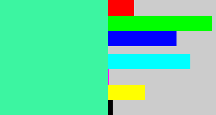 Hex color #3cf5a1 - sea green