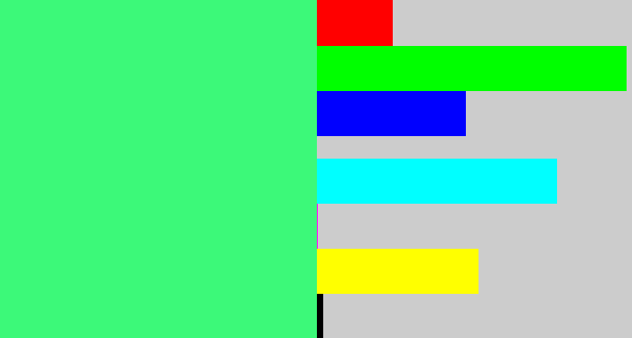 Hex color #3cf979 - weird green