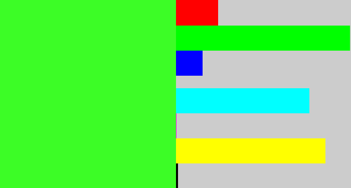 Hex color #3cfd26 - radioactive green