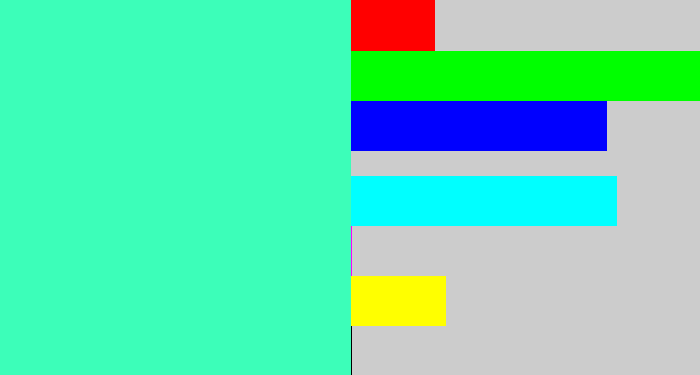 Hex color #3cfeb9 - greenish cyan