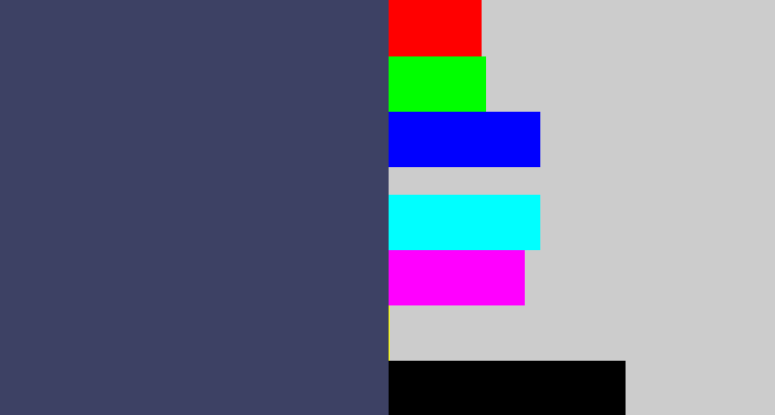 Hex color #3d4164 - dark grey blue