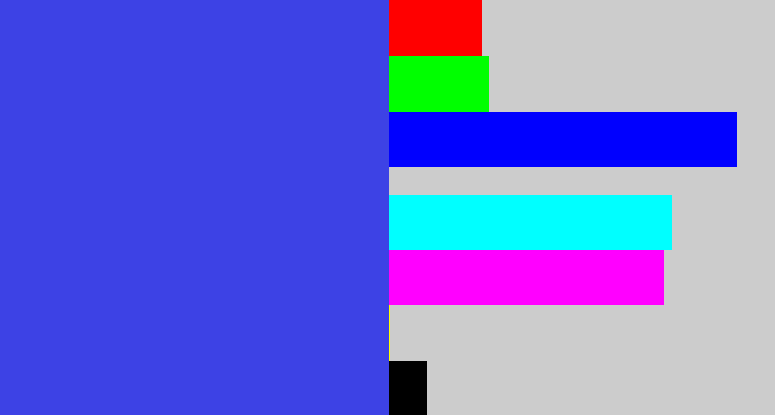 Hex color #3d42e5 - warm blue