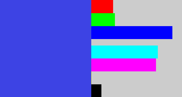 Hex color #3d43e4 - warm blue