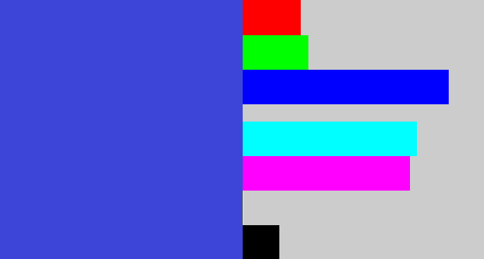 Hex color #3d44d8 - warm blue