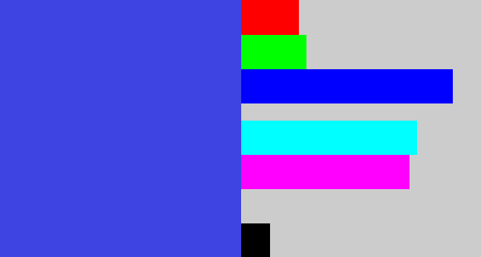 Hex color #3d44e1 - warm blue