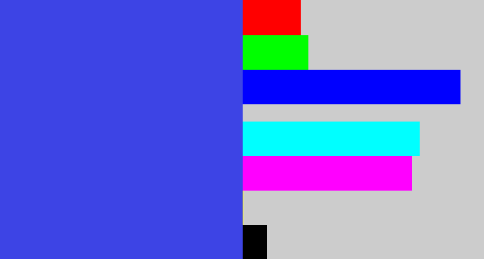 Hex color #3d44e5 - warm blue